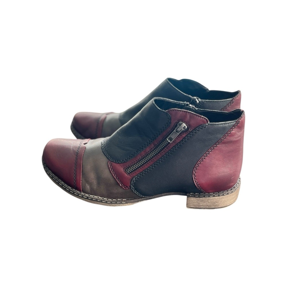 Remonte Genuine Leather Patchwork Multicolor Ankl… - image 2